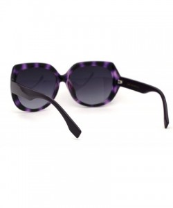 Butterfly Womens Mod Butterfly Chic Designer Fashion Sunglasses - Purple Tortoise Smoke - CZ19605HXNC $9.11