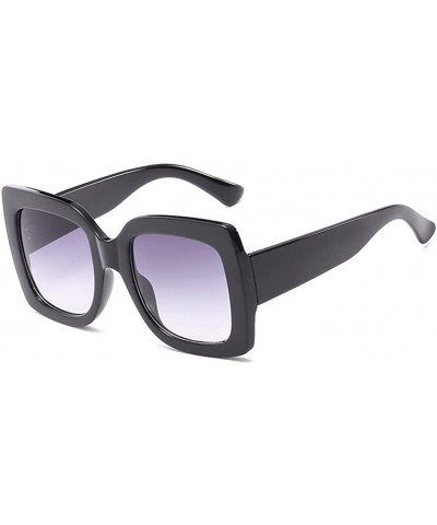 Semi-rimless Oversized Square Sunglasses Women Multi Tinted Frame Fashion Eyewear - C1 - C718D03L6CM $18.97