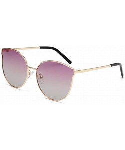 Oversized Personality Sunglasses Big Box Cat Eye Sunglasses Female Metal Street Glasses - Style 4 - CZ18UDIIT75 $14.73