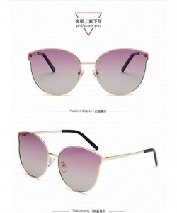 Oversized Personality Sunglasses Big Box Cat Eye Sunglasses Female Metal Street Glasses - Style 4 - CZ18UDIIT75 $14.73