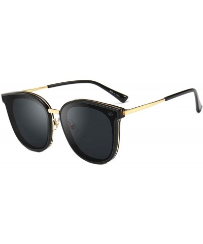 Oversized Premium Quality Classic Oversized Sunglasses for Men Women Polarized 100% UV protection - Black - CT18O47I9U6 $36.51