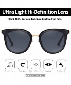 Oversized Premium Quality Classic Oversized Sunglasses for Men Women Polarized 100% UV protection - Black - CT18O47I9U6 $18.02