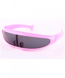Sport 2019 One piece Driving Sunglasses Man Brand Designer Sun Glasses Classic Vintage Outdoor Homme UV400 - Pink Gray - CI18...