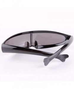 Sport 2019 One piece Driving Sunglasses Man Brand Designer Sun Glasses Classic Vintage Outdoor Homme UV400 - Pink Gray - CI18...