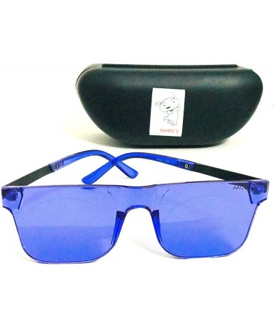 Rimless New Stylish UV Protected Oval Sunglasses for Men's - Blue - CG18XRYM89T $11.14