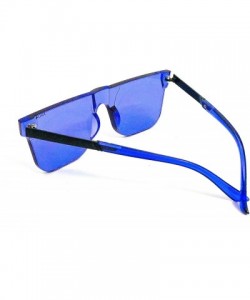 New Stylish UV Protected Oval Sunglasses for Men's - Blue - CG18XRYM89T