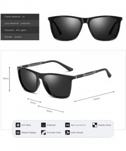 Square Unisex Square Polarized Sunglasses Stylish Aluminum Driving Sun Glasses - Pink - C018Y0XW0U6 $17.33