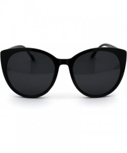 Cat Eye Womens Mod Elegant Rhinestone Nugget Sparkle Hinge Cat Eye Sunglasses - All Black - CQ18WGM5RYQ $10.80