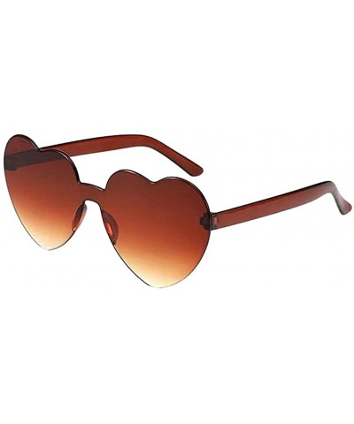 Sport Love Heart Shaped Sunglasses Women PC Frame Resin Lens Sunglasses UV400 Sunglass - Multicolor - C0190MSWKHE $21.16