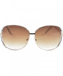 Oval Women's Gradient Oversize 65 mm Sunglasses - White/Gold - CP11XRDXK65 $19.20