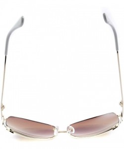 Oval Women's Gradient Oversize 65 mm Sunglasses - White/Gold - CP11XRDXK65 $19.20