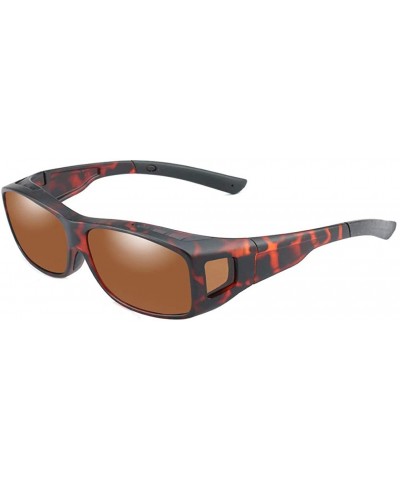 Wrap Wear Over Prescription Glasses Sunglasses Polarized Women Men - Tortoise - CK18UTEK6HD $39.96