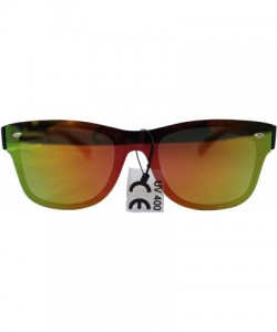 Wayfarer SIMPLE Classic Style Mirrored Fashion Sunglasses for Men Women - Red Green - C318ZGXKRU9 $11.07