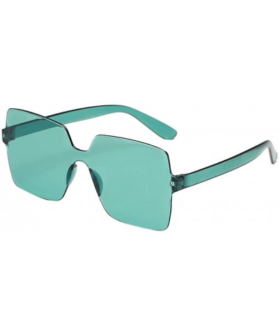 Oversized Sunglasses Oversized Rimless Transparent - G - CJ194YH48UQ $10.07