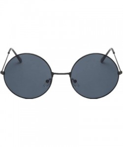 Round Round Glasses Men Women Steampunk Sunglasses Vintage Sunglasse Brand Designer 2020 New Mirror UV400 - Silver Red - CW19...