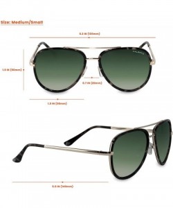 Aviator Compass - Classic and Chic Aviator Sunglasses - Black Inner Rim/Smoked Gradient Lens - CG198KIYS7A $58.14