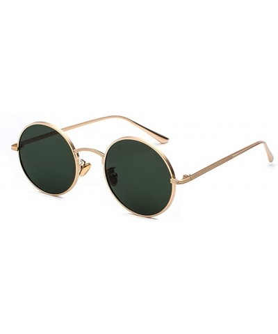 Oval sunglasses for women Oval Vintage Sun Glasses Classic Sunglasses - P05-gold-green - CZ18WXRDHN2 $29.30