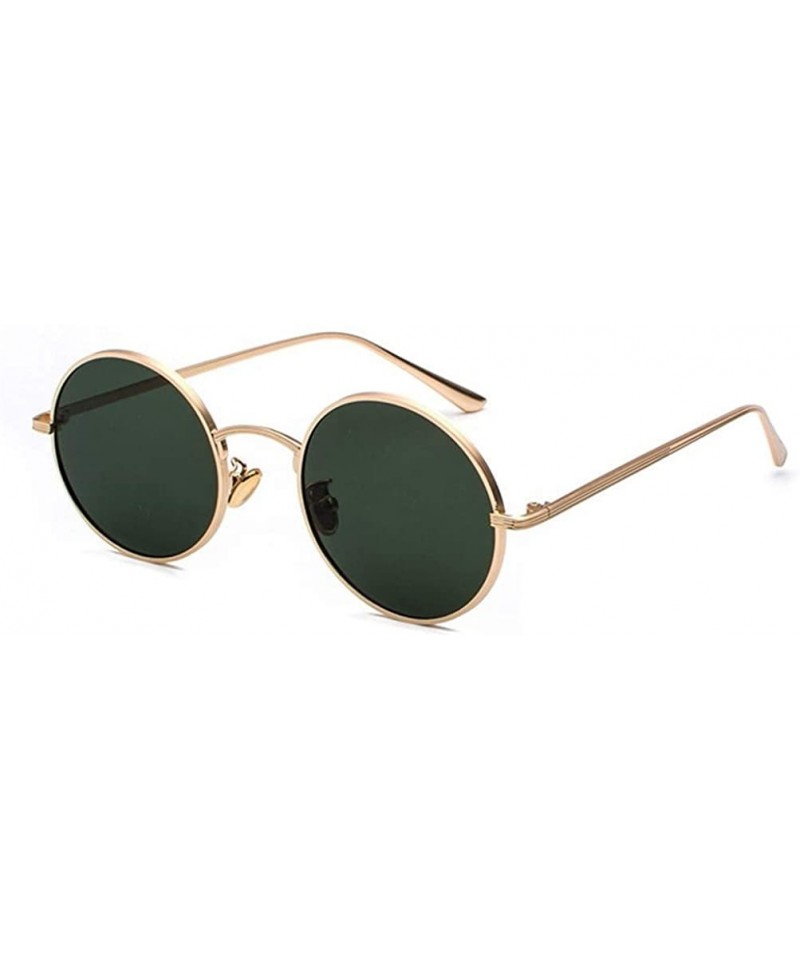 Oval sunglasses for women Oval Vintage Sun Glasses Classic Sunglasses - P05-gold-green - CZ18WXRDHN2 $49.94