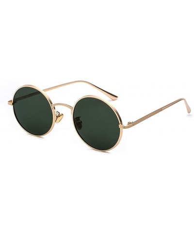 Oval sunglasses for women Oval Vintage Sun Glasses Classic Sunglasses - P05-gold-green - CZ18WXRDHN2 $49.94