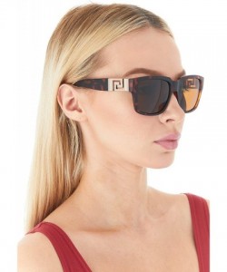 Square Sunglasses for Women Oversized Eyewear Fashion - Assorted Styles & Colors - Leopard - C718OOZ37I9 $11.86