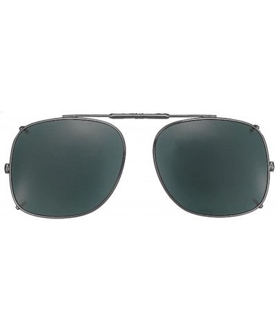 Square Visionaries Polarized Clip on Sunglasses - Square - Bronze Frame - 58 x 49 Eye - CS12MYRUNV5 $72.66