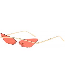 Sport Men and women Fashion Retro Sunglasses metal frame Sunglasses - Red - CJ18LLDLWSY $10.94