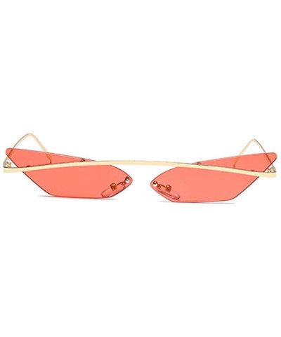 Sport Men and women Fashion Retro Sunglasses metal frame Sunglasses - Red - CJ18LLDLWSY $10.94