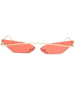 Sport Men and women Fashion Retro Sunglasses metal frame Sunglasses - Red - CJ18LLDLWSY $10.94