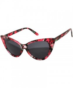 Cat Eye Ladies 3 pairs Cat Eye Sunglasses Mix colors Cateye Glasses Vintage - 3 Pairs - Floral Smoke - CB12IVCCWBP $12.15