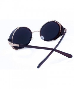 Oval Women Men Vintage Retro Glasses Unisex Fashion Mirror Lens Travel Sunglaasses - H - CM18TQLON3T $7.79