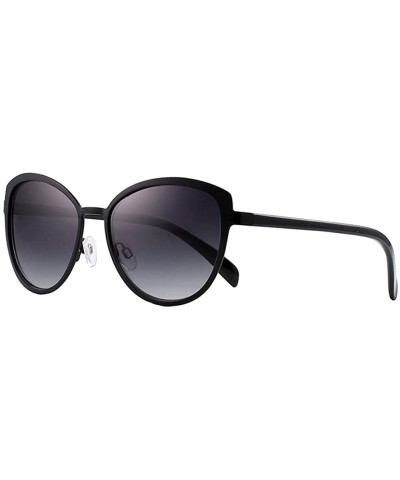 Round Fashion Sunglasses with Case for Women Classic Round Frame Eyewear UV 400 Protection - Black - C618TI95C3D $43.31
