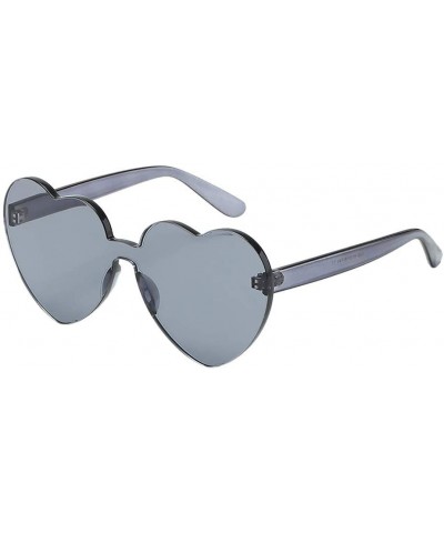 Aviator Sunglasses Transparent Frameless Valentine - Black - CH199L6SMXI $10.72