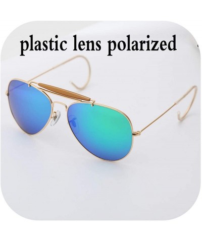 Goggle Sunglasses Gradient Polarized 58mm Glass Lens Men Women Mirror Pilot Glasses Sol Gafas UV400 Outdoorsman Craft - CR198...