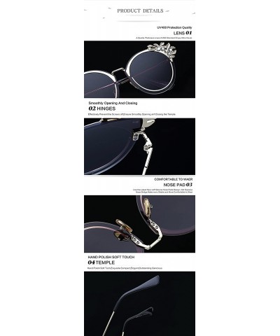 Oversized Vintage Round Sunglasses Women Brand Designer Fashion Oversized Crystal 997240Y - Transparent - CS184YLM3S8 $14.67