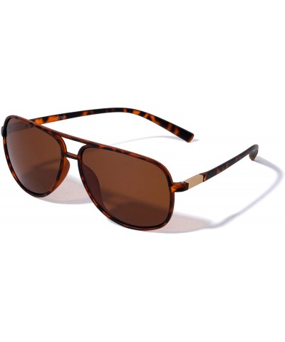 Round Bendable Classic Round Color Sunglasses - Brown Demi - C9197M3RR9G $17.75