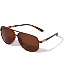 Round Bendable Classic Round Color Sunglasses - Brown Demi - C9197M3RR9G $17.75