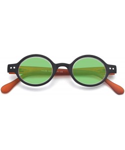 Round Retro UV400 Shades Sunglasses Unisex Vintage Round Small Brand Designer Eyewear - Green - C51895XDXD4 $14.19