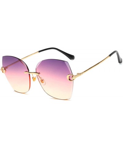 Aviator Aviator sunglasses - fashion sunglasses ladies creative multi-color frameless sunglasses - G - CT18RTZGOEN $92.69