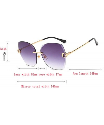 Aviator Aviator sunglasses - fashion sunglasses ladies creative multi-color frameless sunglasses - G - CT18RTZGOEN $39.72