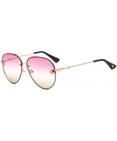 Wayfarer Eyewear Pilot Little Bee Sunglasses Men Women Metal Frame Vintage Glasses Fashion Shades - Purple - CD18TW2IXQU $35.18