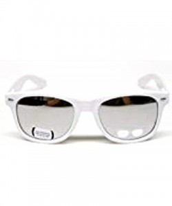 Wayfarer Vintage Retro Mirrored Sunglasses Unisex W110 White / Mirror - CS118LU2GMN $12.38