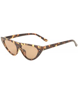 Cat Eye Flat Top Cat Eye Two Dot Cat Eye Sunglasses - Brown Demi - CD1985YYR9M $11.11