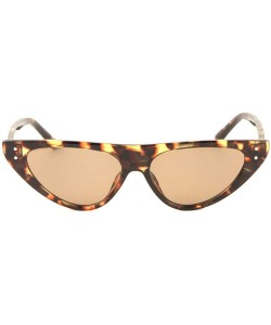 Cat Eye Flat Top Cat Eye Two Dot Cat Eye Sunglasses - Brown Demi - CD1985YYR9M $11.11