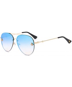 Wayfarer Eyewear Pilot Little Bee Sunglasses Men Women Metal Frame Vintage Glasses Fashion Shades - Purple - CD18TW2IXQU $15.55