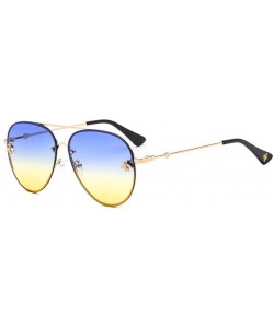 Wayfarer Eyewear Pilot Little Bee Sunglasses Men Women Metal Frame Vintage Glasses Fashion Shades - Purple - CD18TW2IXQU $15.55