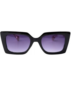 Butterfly Anti-Blue Block Light Pearl Inlay Arm Cat Eye Reading Glasses - Black Frame / Gray Lens - C418XMLA53I $13.45