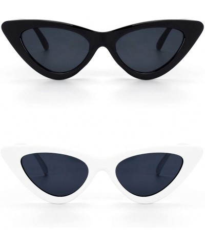 Cat Eye Clout Goggles Vintage Cat Eye Sunglasses Mod Style UV Protection Kurt Cobain shades-GQS8 - CX194GTYELH $14.79