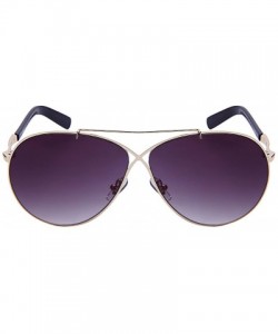 Aviator Modern Metal X Aviator Sunnies w/Gradient Lens 25145-AP - Gold Black - CB12OBGZBD4 $8.57