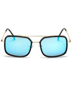 Oversized Classic Designer Sunglasses Oversized Vintage - Blue - CW193IMX606 $30.58