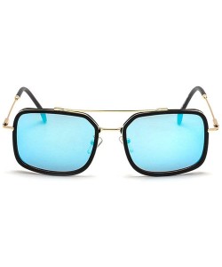 Oversized Classic Designer Sunglasses Oversized Vintage - Blue - CW193IMX606 $26.27